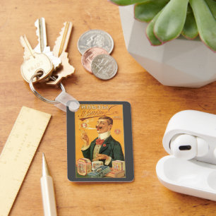 Vintages Produktetikett, russischer Zigarettenrauc Schlüsselanhänger