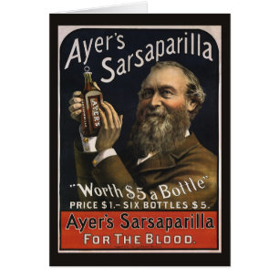 Vintages Produktetikett, Sarsaparilla Drink des Ay