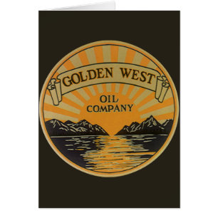 Vintages Produktlabel Art, Golden West Oil Company