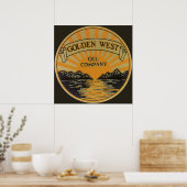 Vintages Produktlabel Art, Golden West Oil Company Poster (Küche)