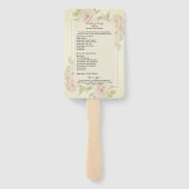 Vintages Programm Blush Pink Rose Floral Fächer (Rückseite)