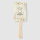 Vintages Programm Blush Pink Rose Floral Fächer (Vorderseite)
