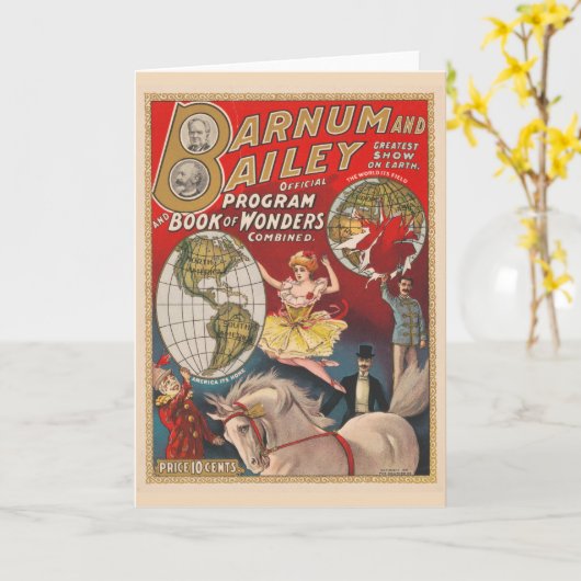 Vintages Programm für Barnum und Bailey (Gelbe Blume)