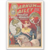 Vintages Programm für Barnum und Bailey Aufkleber (Vorderseite)