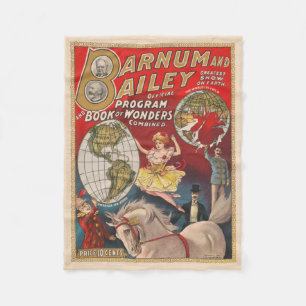 Vintages Programm für Barnum und Bailey Fleecedecke