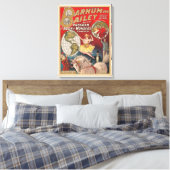 Vintages Programm für Barnum und Bailey Leinwanddruck (Insitu (Schlafzimmer))