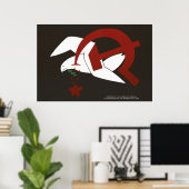 Vintages Propagandaposter gegen den Kommunismus Poster (Heimbüro)