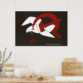 Vintages Propagandaposter gegen den Kommunismus Poster (Küche)