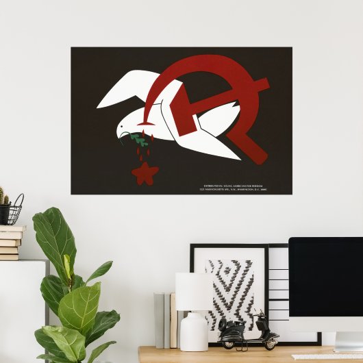 Vintages Propagandaposter gegen den Kommunismus Poster (Heimbüro)