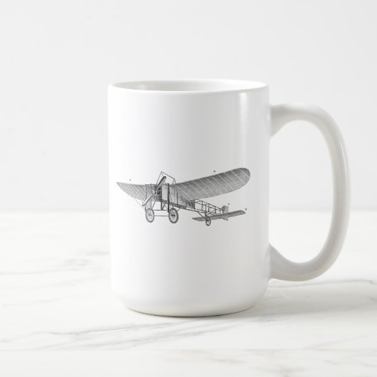 Vintages Propeller-Flugzeug-Retro altes Kaffeetasse (Rechts)