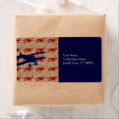 Vintages Propellerflugzeug auf Burlap Print (Insitu)