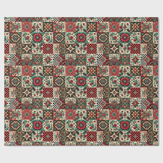 Vintages Prüfmuster Geschenkpapier (Flach)