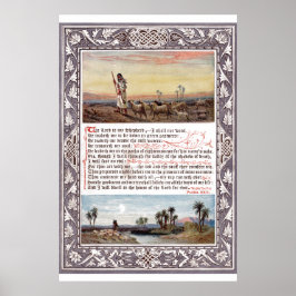 Vintages Psalm 23 Bibel Verse Art Poster
