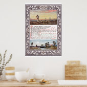 Vintages Psalm 23 Bibel Verse Art Poster (Küche)