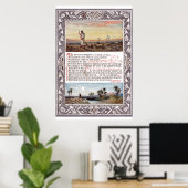 Vintages Psalm 23 Bibel Verse Art Poster (Heimbüro)