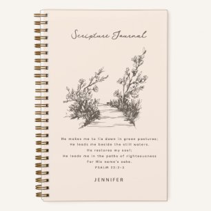 Vintages Psalm 23 Personalisiert Scripture Journal Notizblock