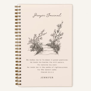 Vintages Psalm 23 Personalisiertes Prayer Journal Notizblock