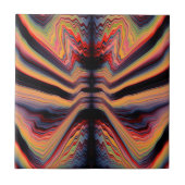 Vintages psychedelisches Muster Fliese (Vorderseite)