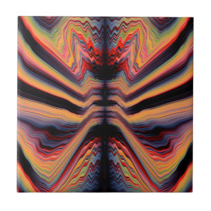 Vintages psychedelisches Muster Fliese