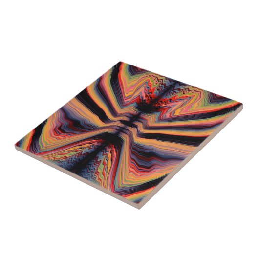 Vintages psychedelisches Muster Fliese (Seite)