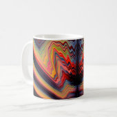 Vintages psychedelisches Muster Kaffeetasse (Vorderseite Links)