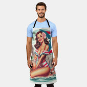 Vintages Puerto Rico Button-Up Schürze (Getragen)