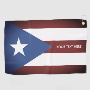 Vintages Puerto Rico-Fahnenspiel Golfhandtuch