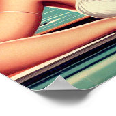 Vintages Puerto-Rico-Girl Poster (Ecke)