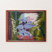 Vintages Puerto Rico Reiseplakat Puzzle (Horizontal)