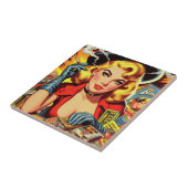 Vintages Pulllandmädchen Fliese (Seite)