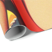 Vintages Pulllandmädchen Geschenkpapier (Rolleneckpunkt)