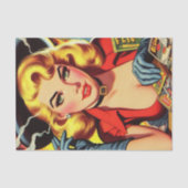 Vintages Pulllandmädchen Seidenpapier (Vorderseite)