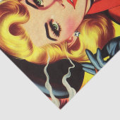 Vintages Pulllandmädchen Seidenpapier (Ausschnitt)