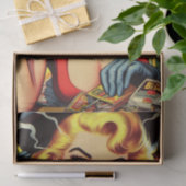 Vintages Pulllandmädchen Seidenpapier (Geschenk)