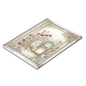 Vintages Pulver und Talcum-Bauernmuster Notizblock (Linke Seite)