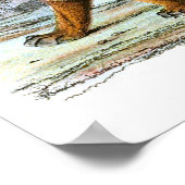 Vintages Puma Animal Illustration Poster (Ecke)