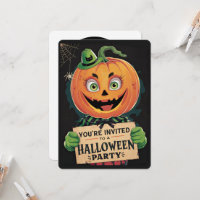 Vintages Pumkin-Kopf-Halloween-Party
