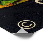 Vintages Pumpkettenfutter - drucken Poster (Ecke)