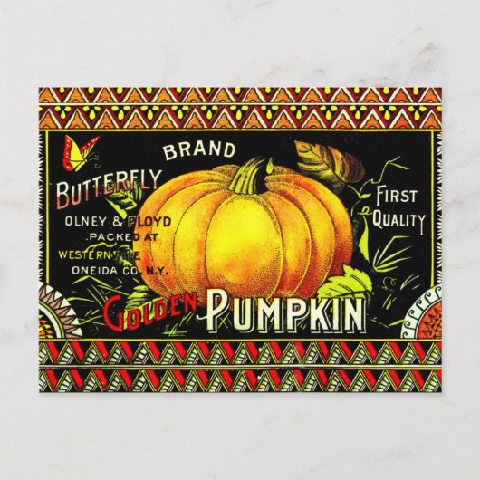 Vintages Pumpkettensiegel Postkarte (Vorderseite)