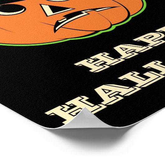 Vintages Pumpkin Hexenposter Poster (Ecke)