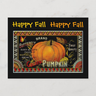 Vintages Pumpkin-Label-Beispiel - Postkarte