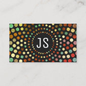 Vintages Punktmuster | Moderne Kunst | Monogramm Visitenkarte (Rückseite)