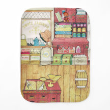 Vintages Puppenhaus Country Store Burp Tuch