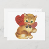 Vintages Pur-r-fect Valentin Feiertagspostkarte (Vorne/Hinten)
