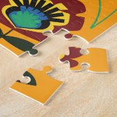 Vintages Puzzle der 70er Blume (Seite)