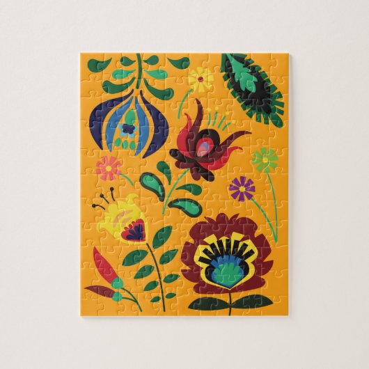 Vintages Puzzle der 70er Blume (Vertikal)
