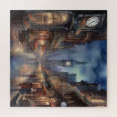 Vintages Puzzle der Altstadt (Horizontal)