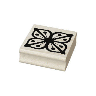 Vintages Pyrex-Muster - Blume Verde Square Gummistempel