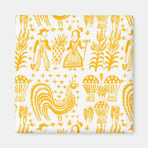 Vintages Pyrex Muster - Butterprint Amish (Orange) Magnet