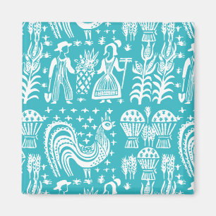 Vintages Pyrex-Muster - Butterprint-Amish (weiß) Magnet